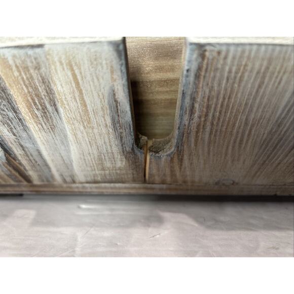 Rustic Gray Wall Mounted Wooden Wine Rack Shelf Holds 4 Bottles 4 Glasses - Picture 5 of 11